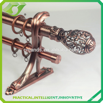 Metal copper curtain rods,rectangular curtain rods